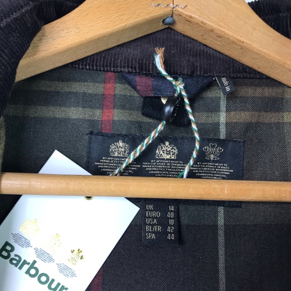 Barbour Acorn Waxed Cotton Jacket, Olive, Size 10 - Picture 4 of 8